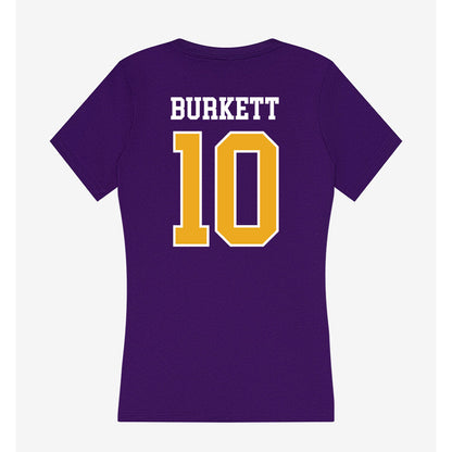 Albany - NCAA Football : Myles Burkett - Women's V-Neck T-Shirt-1