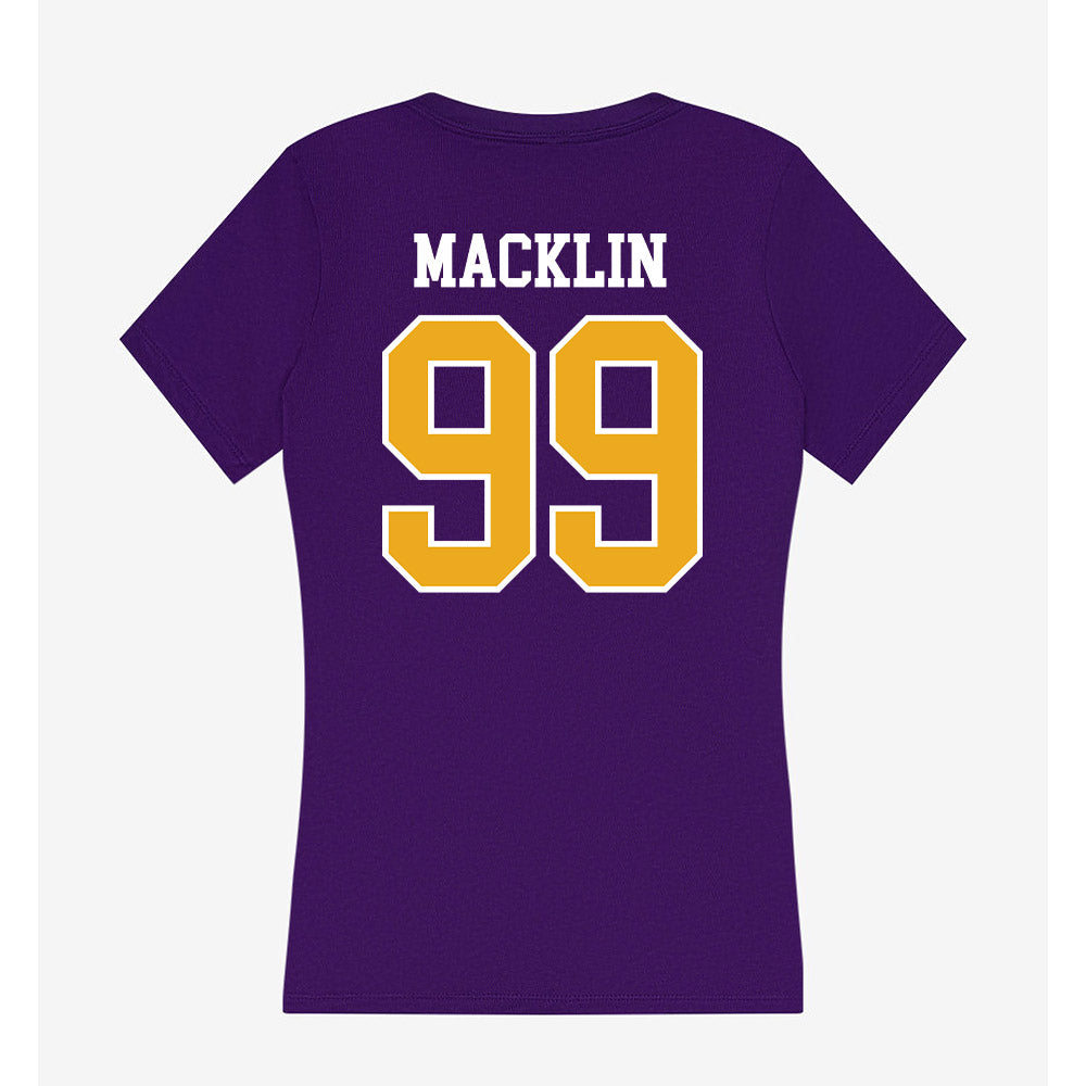 Albany - NCAA Football : Kylyn Macklin - Women's V-Neck T-Shirt-1