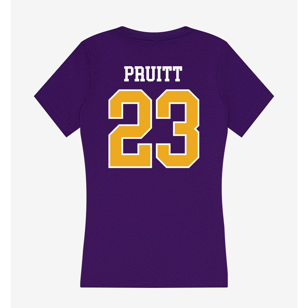 Albany - NCAA Football : Jeremiah Pruitt - Women's V-Neck T-Shirt-1
