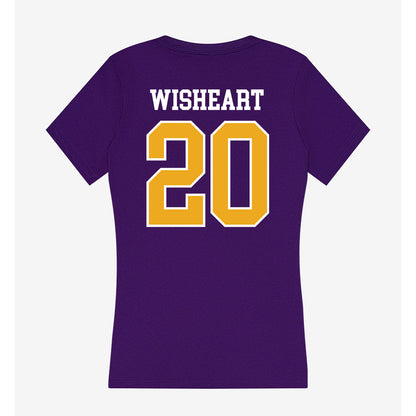 Albany - NCAA Women's Soccer : Madison Wisheart - Women's V-Neck T-Shirt-1