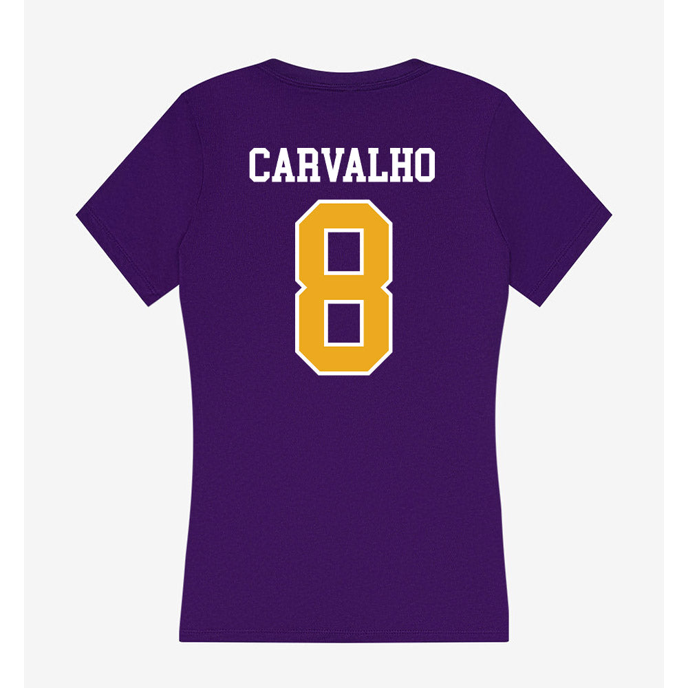 Albany - NCAA Women's Volleyball : Sthefany Carvalho - Women's V-Neck T-Shirt-1