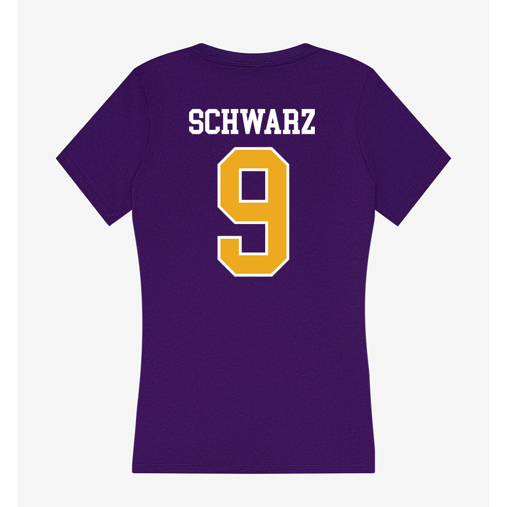 Albany - NCAA Men's Lacrosse : CJ Schwarz - Women's V-Neck T-Shirt-1