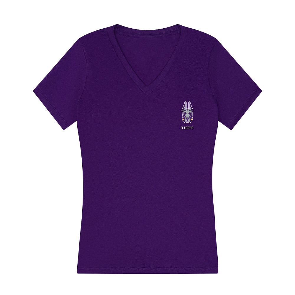 Albany - NCAA Women's Lacrosse : Karen Karpus - Women's V-Neck T-Shirt-0