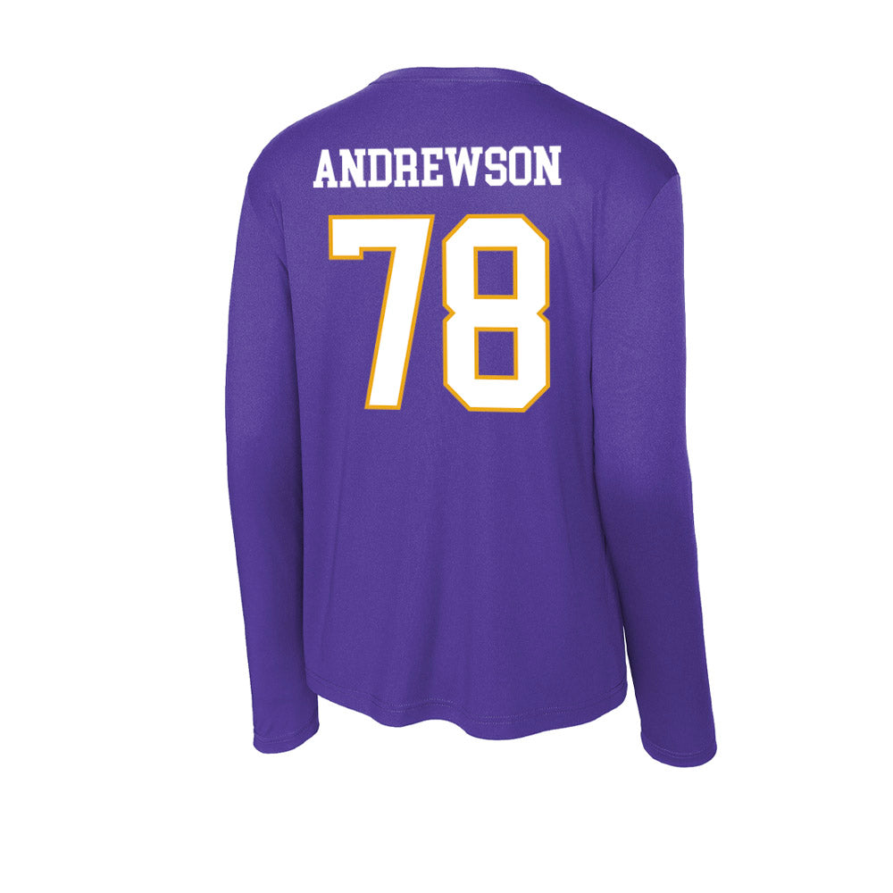 Albany - NCAA Football : Noah Andrewson - Activewear Long Sleeve T-Shirt-1