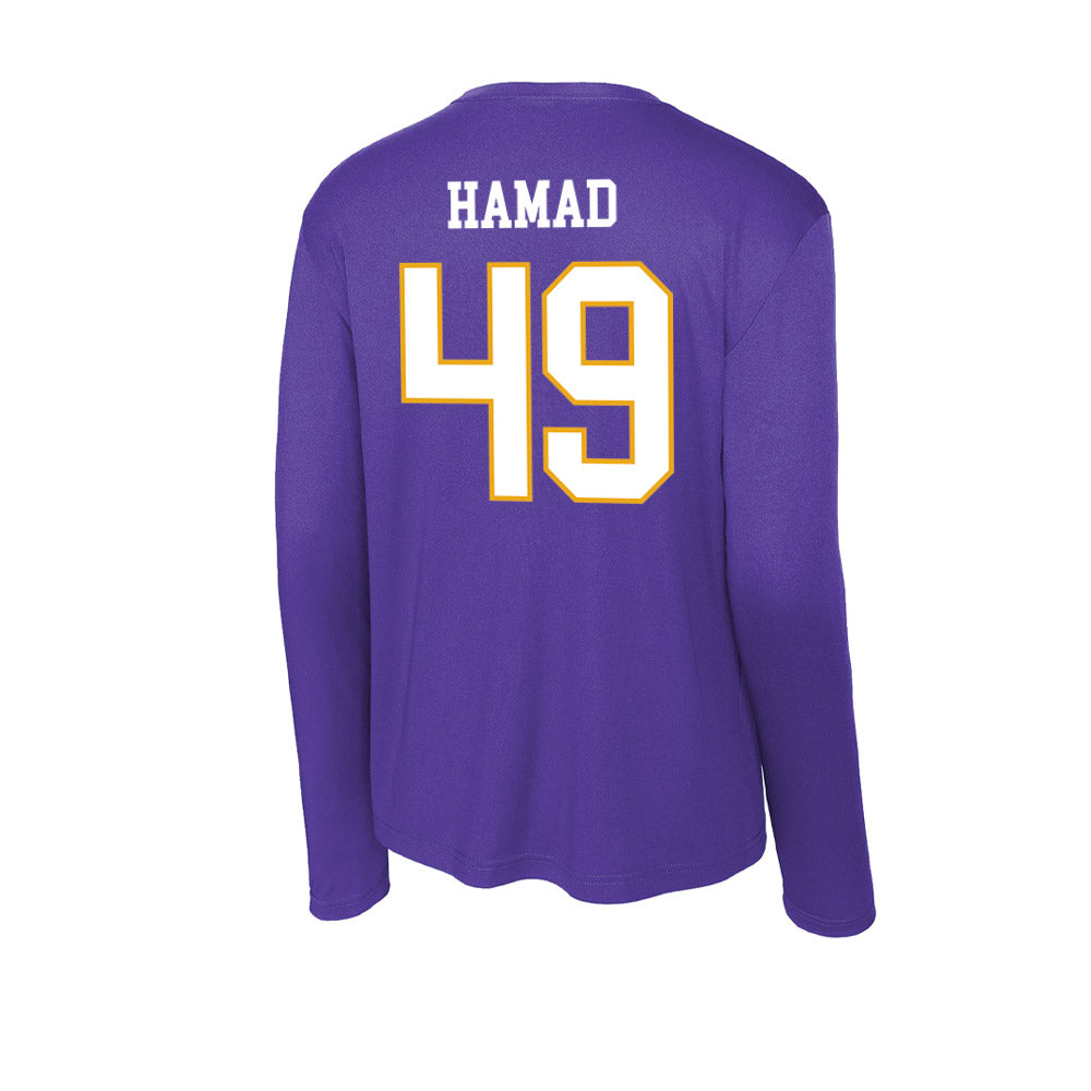 Albany - NCAA Football : Andrew Hamad - Activewear Long Sleeve T-Shirt-1