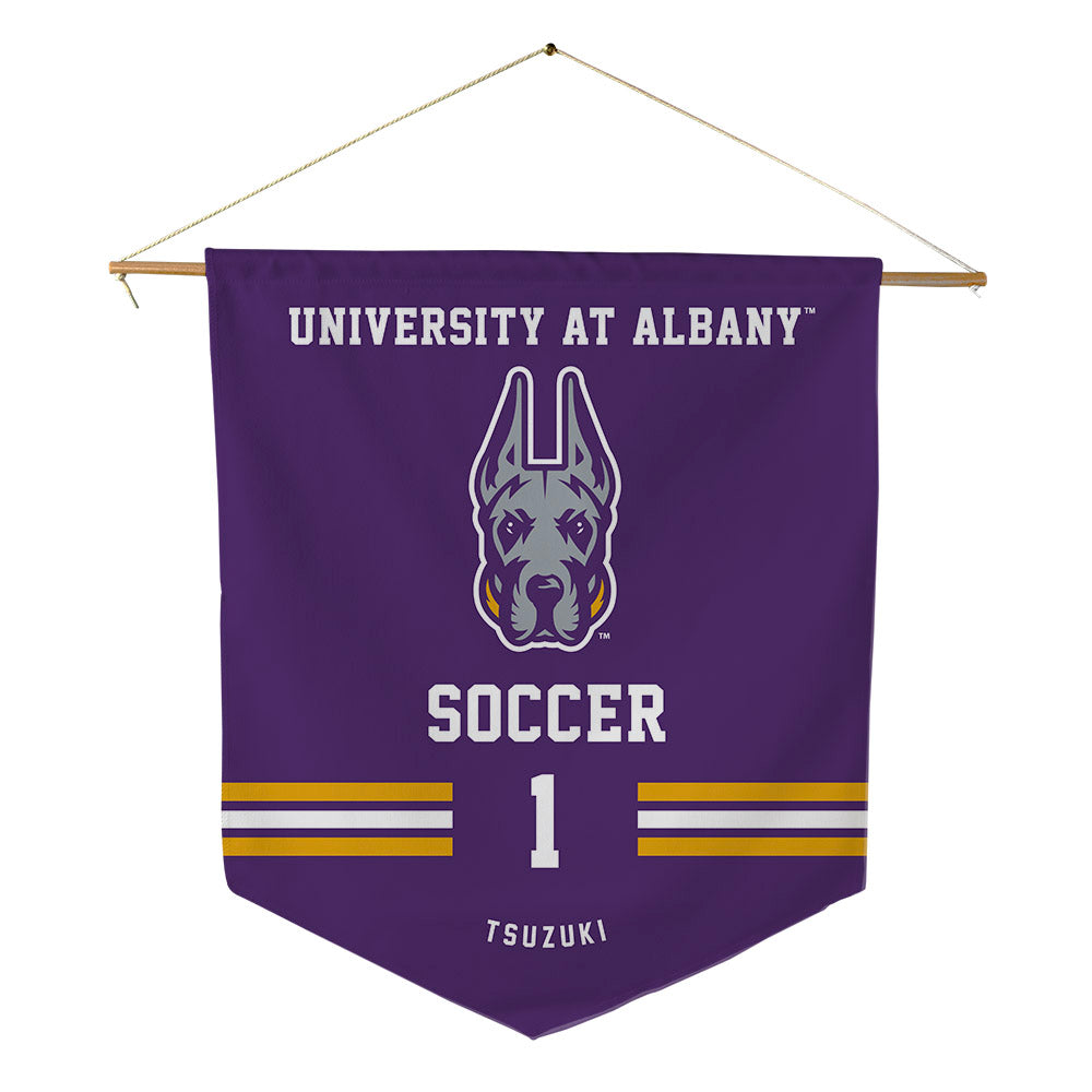Albany - NCAA Men's Soccer : Kodai Tsuzuki - Pennant - 18" x 21"-0