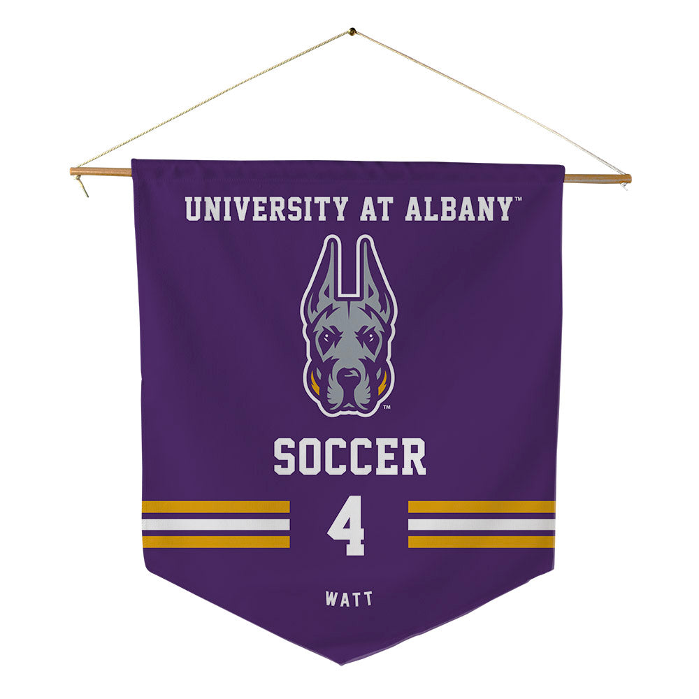 Albany - NCAA Men's Soccer : Lucas Watt - Pennant - 18" x 21"-0