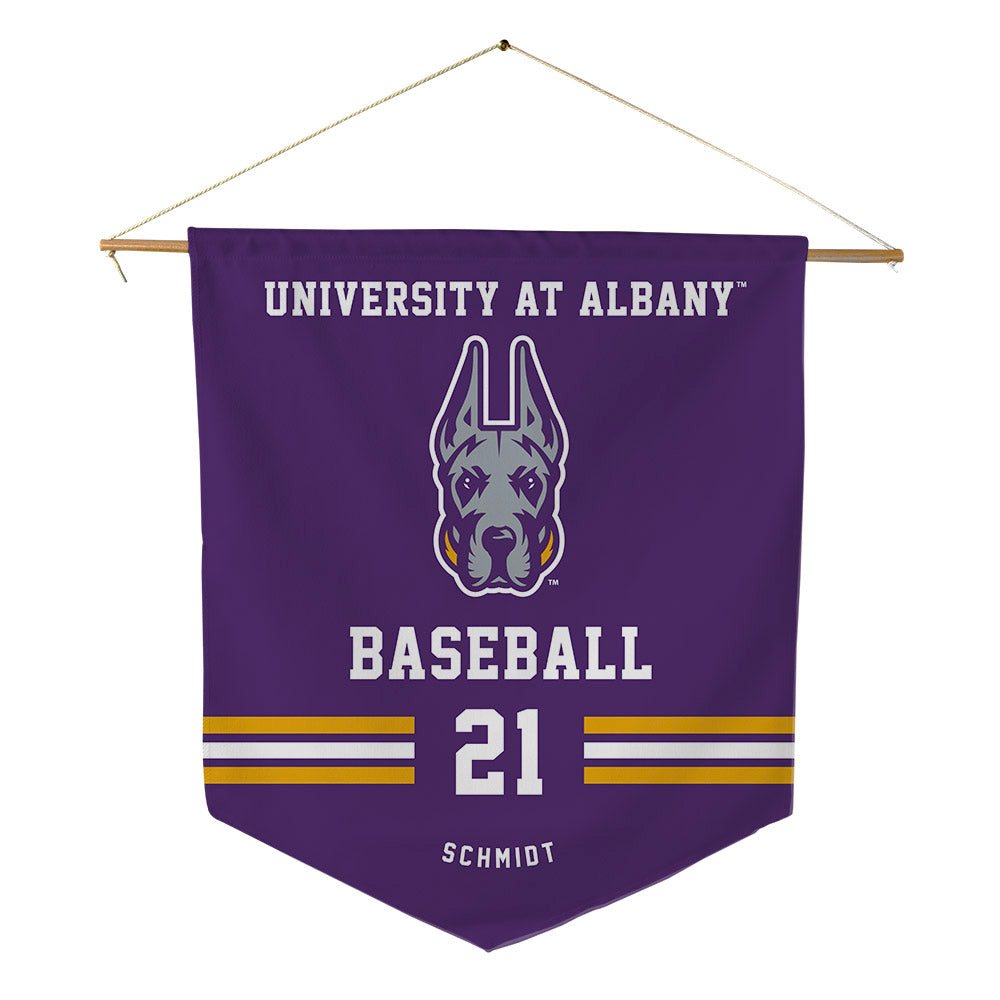 Albany - NCAA Baseball : Jaden Schmidt - Pennant - 18" x 21"-0