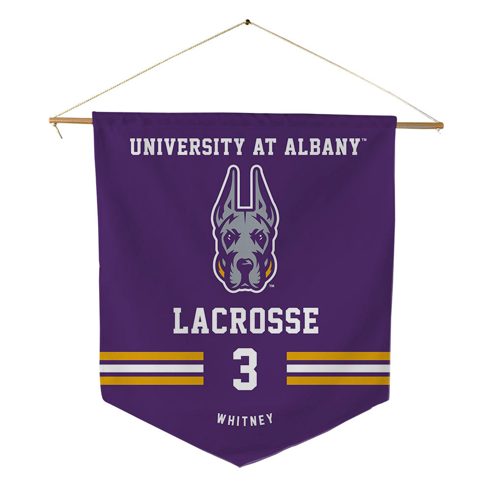 Albany - NCAA Men's Lacrosse : Landon Whitney - Pennant - 18" x 21"-0