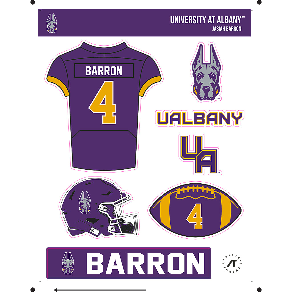 Albany - NCAA Football : Jasiah Barron - Sticker Sheet-0