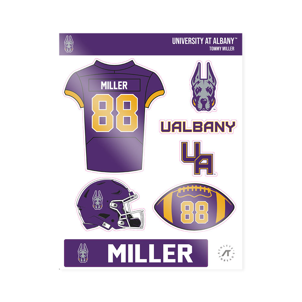 Albany - NCAA Football : Tommy Miller - Sticker Sheet-0