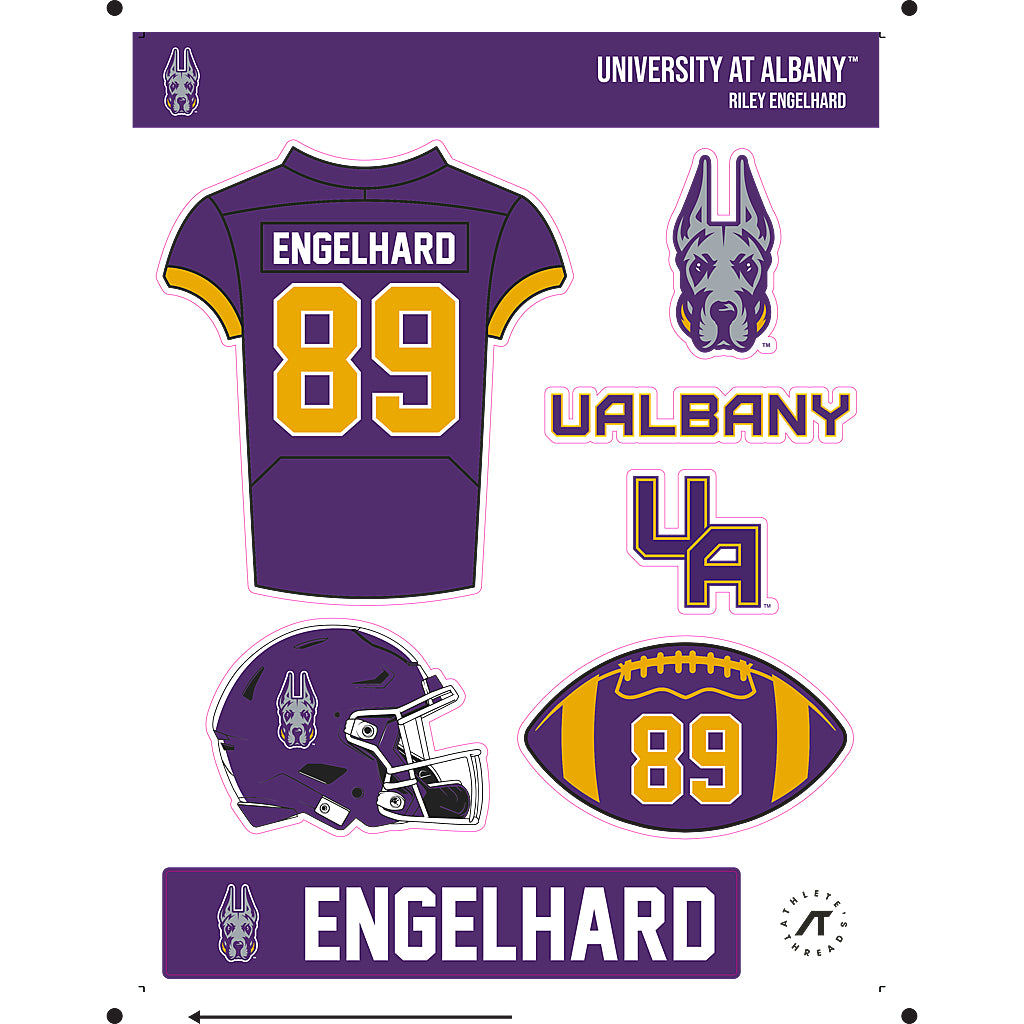 Albany - NCAA Football : Riley Engelhard - Sticker Sheet-0