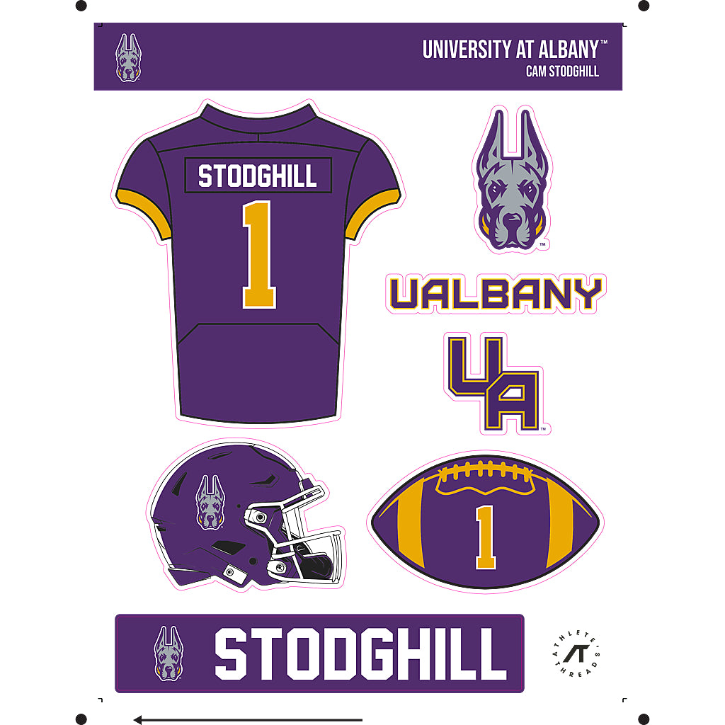 Albany - NCAA Football : Cam Stodghill - Sticker Sheet-0