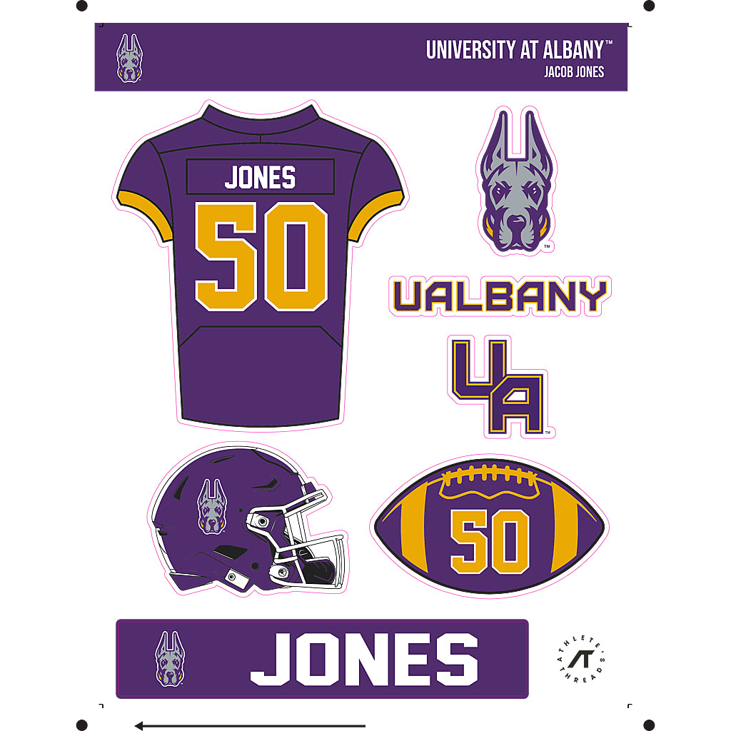 Albany - NCAA Football : Jacob Jones - Sticker Sheet-0