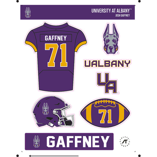 Albany - NCAA Football : Josh Gaffney - Sticker Sheet-0