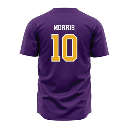 Albany - NCAA Baseball : Logan Morris - Purple Jersey-1