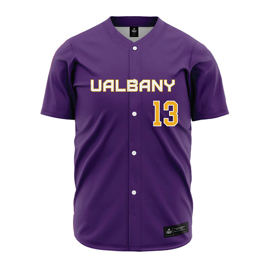 Albany - NCAA Baseball : Cooper Loyal - Purple Jersey-0
