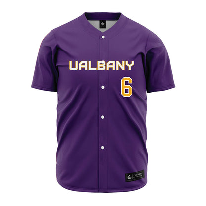 Albany - NCAA Baseball : Anthony Scarabino - Purple Jersey-0