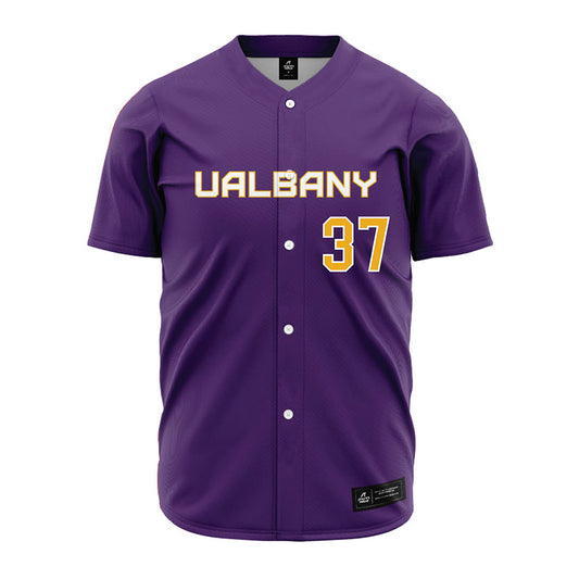 Albany - NCAA Baseball : Tyler Kneller - Purple Jersey-0