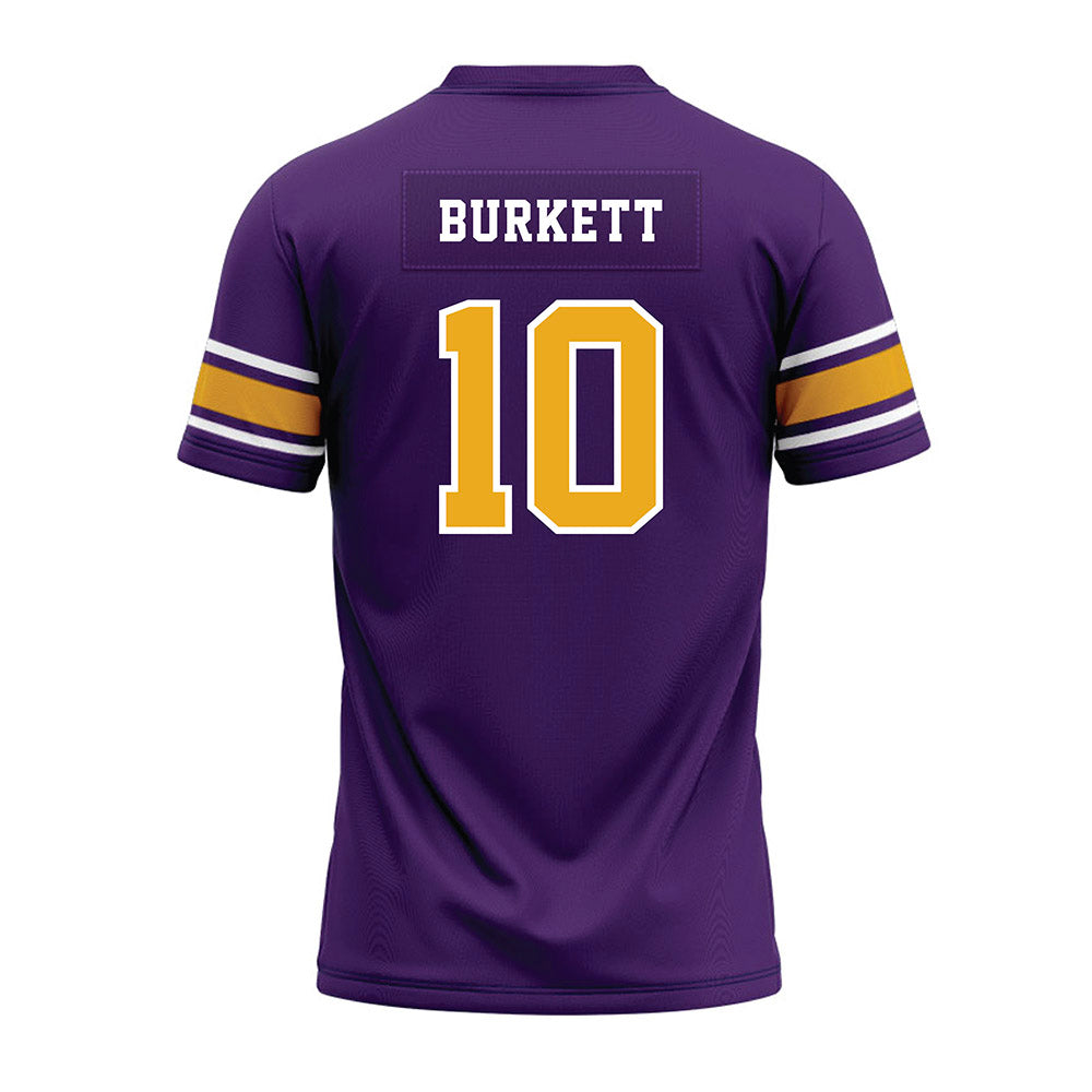 Albany - NCAA Football : Myles Burkett - Purple Premium Football Jersey-1