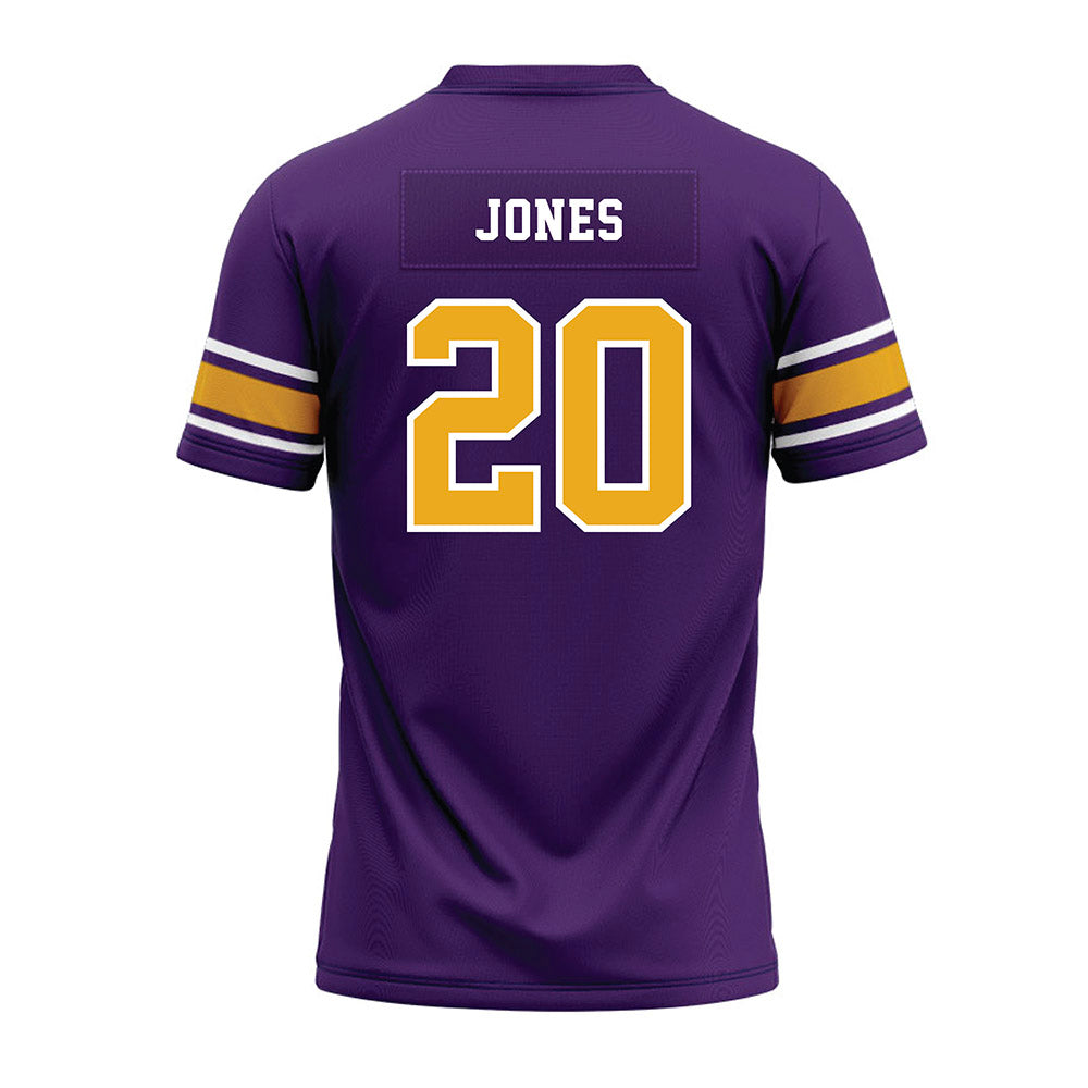 Albany - NCAA Football : Donald Jones - Purple Premium Football Jersey-1