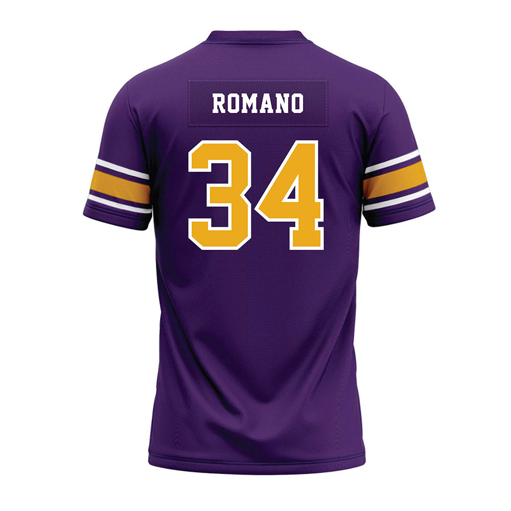 Albany - NCAA Football : Nate Romano - Purple Premium Football Jersey-1