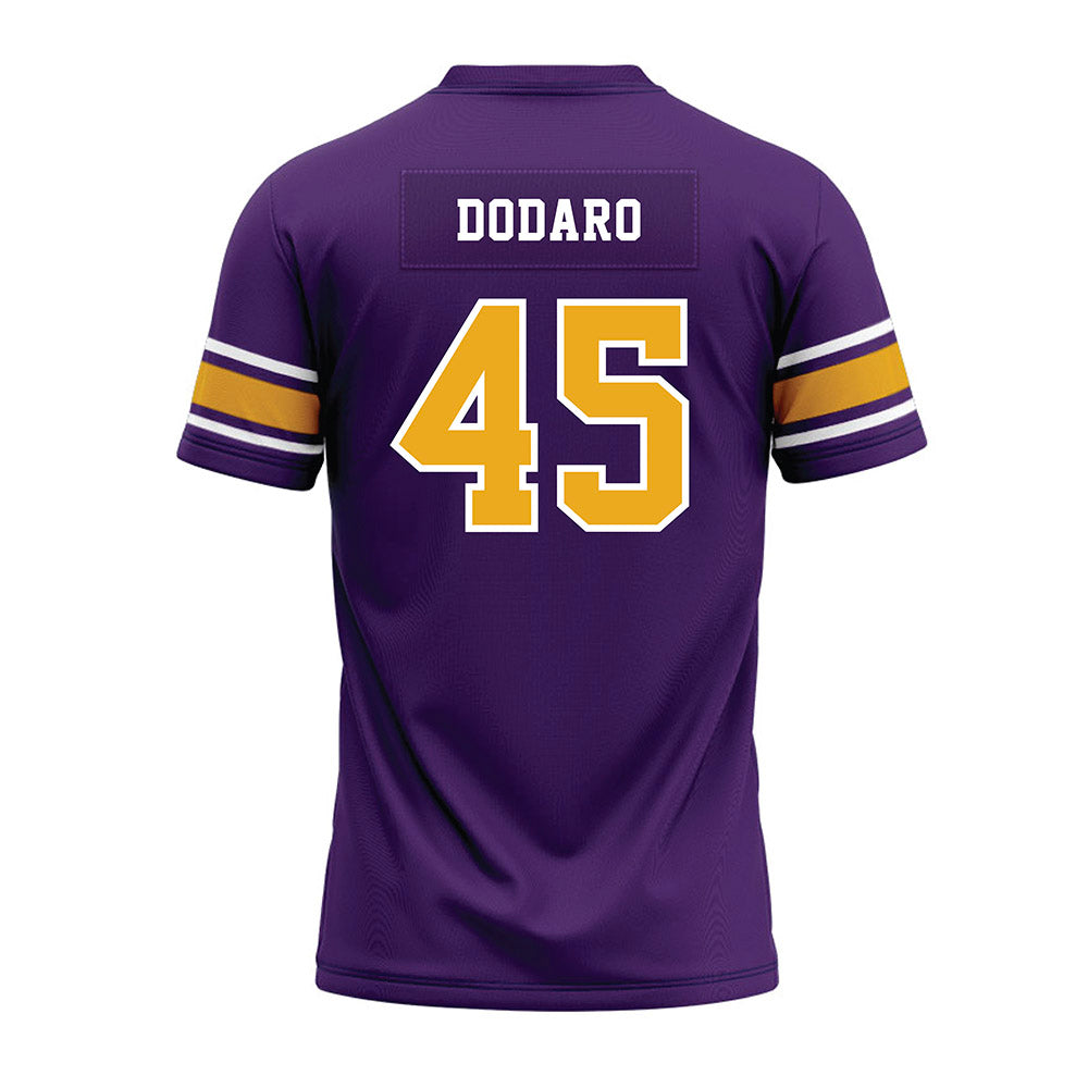 Albany - NCAA Football : John Dodaro - Purple Premium Football Jersey-1