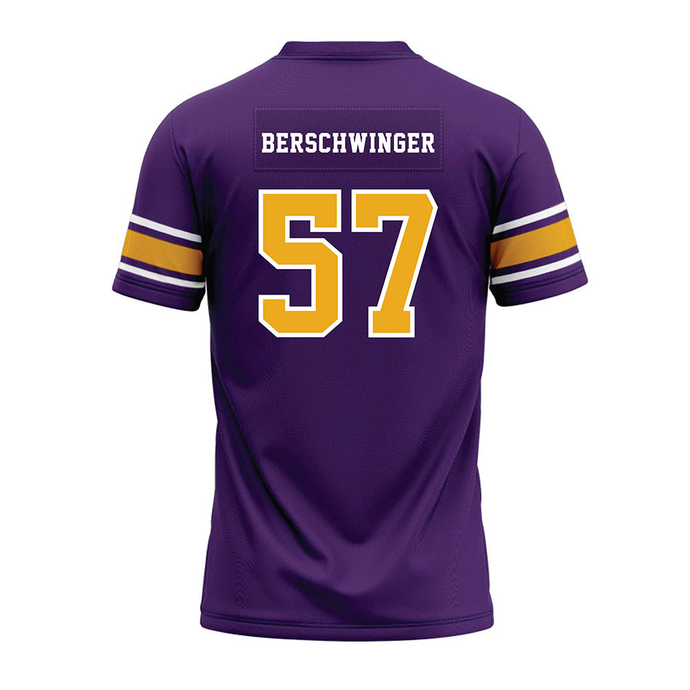 Albany - NCAA Football : Troy Berschwinger - Purple Premium Football Jersey-1