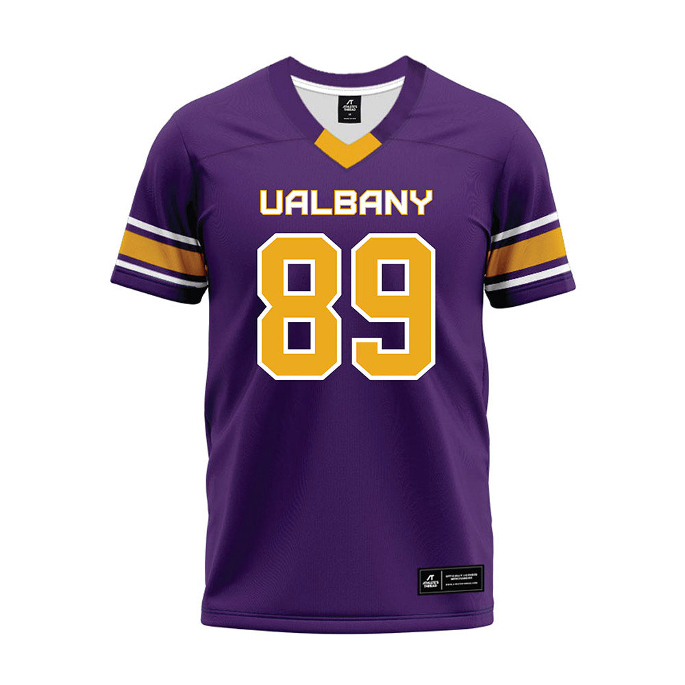 Albany - NCAA Football : Riley Engelhard - Purple Premium Football Jersey-0