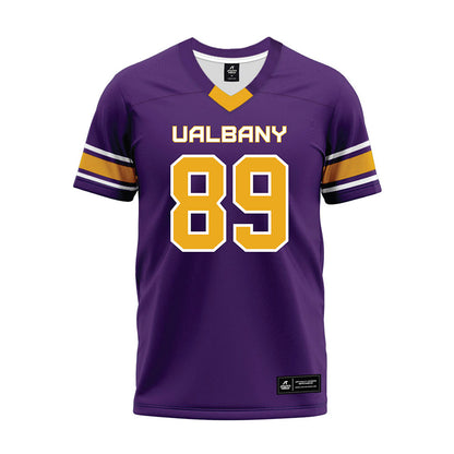 Albany - NCAA Football : Riley Engelhard - Purple Premium Football Jersey-0