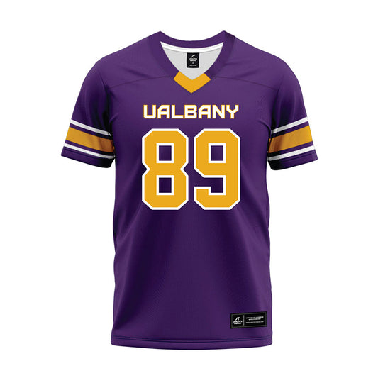 Albany - NCAA Football : Riley Engelhard - Purple Premium Football Jersey-0