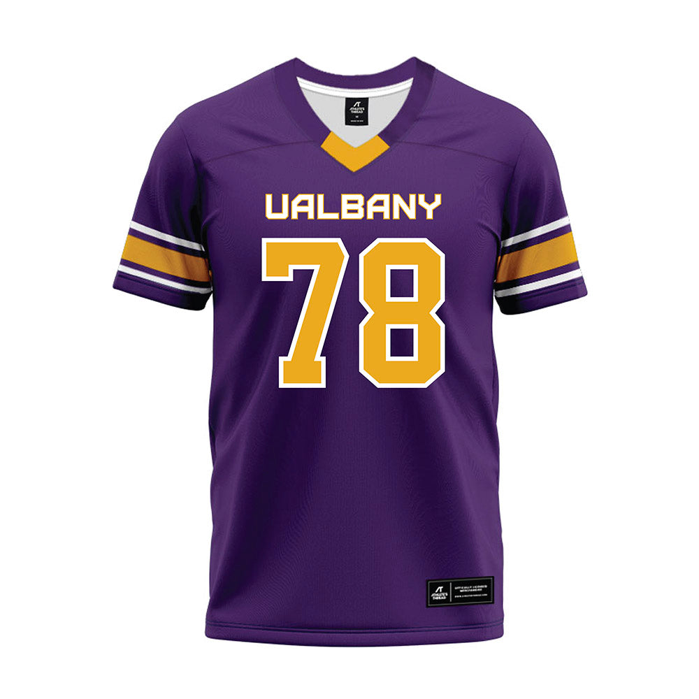 Albany - NCAA Football : Noah Andrewson - Purple Premium Football Jersey-0