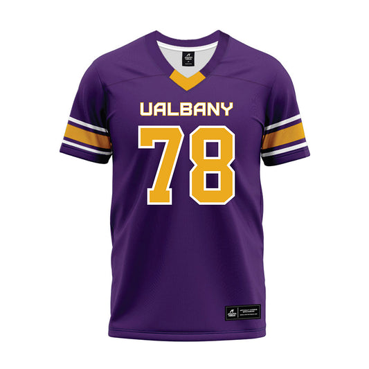 Albany - NCAA Football : Noah Andrewson - Purple Premium Football Jersey-0