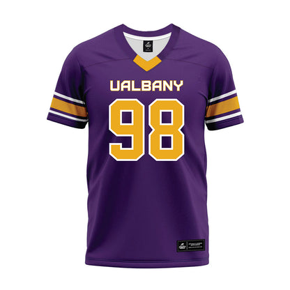 Albany - NCAA Football : Marques Garrett - Purple Premium Football Jersey-0