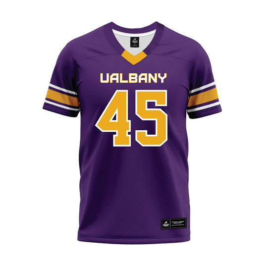 Albany - NCAA Football : John Dodaro - Purple Premium Football Jersey-0