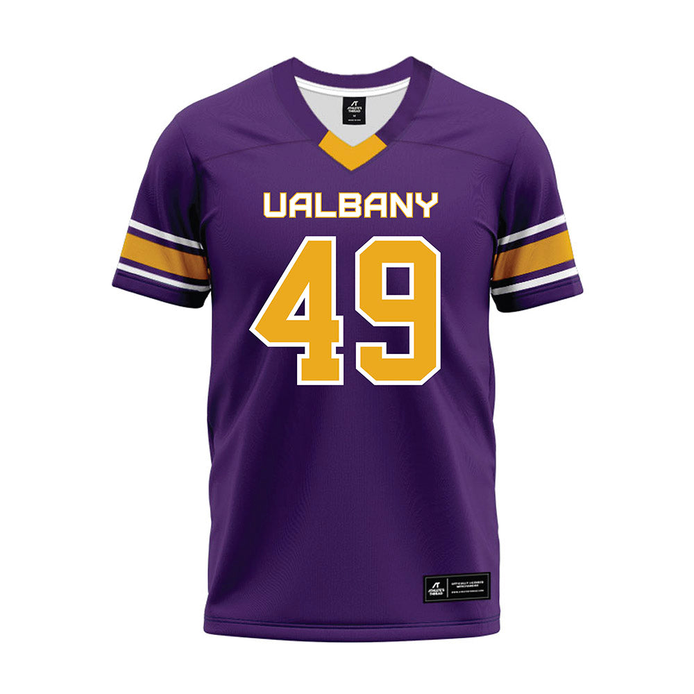 Albany - NCAA Football : Andrew Hamad - Purple Premium Football Jersey-0