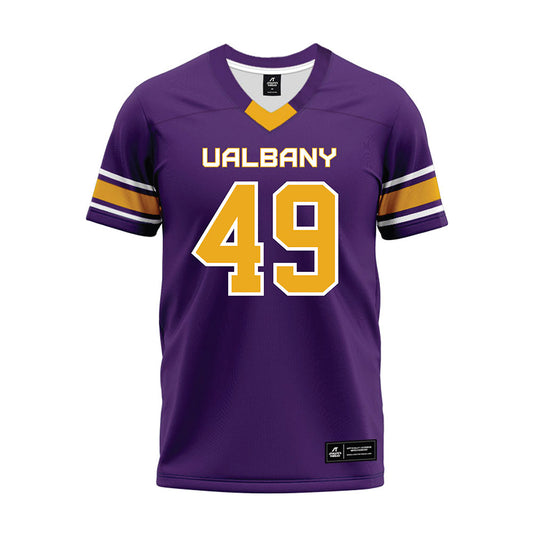 Albany - NCAA Football : Andrew Hamad - Purple Premium Football Jersey-0