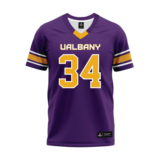 Albany - NCAA Football : Nate Romano - Purple Premium Football Jersey-0