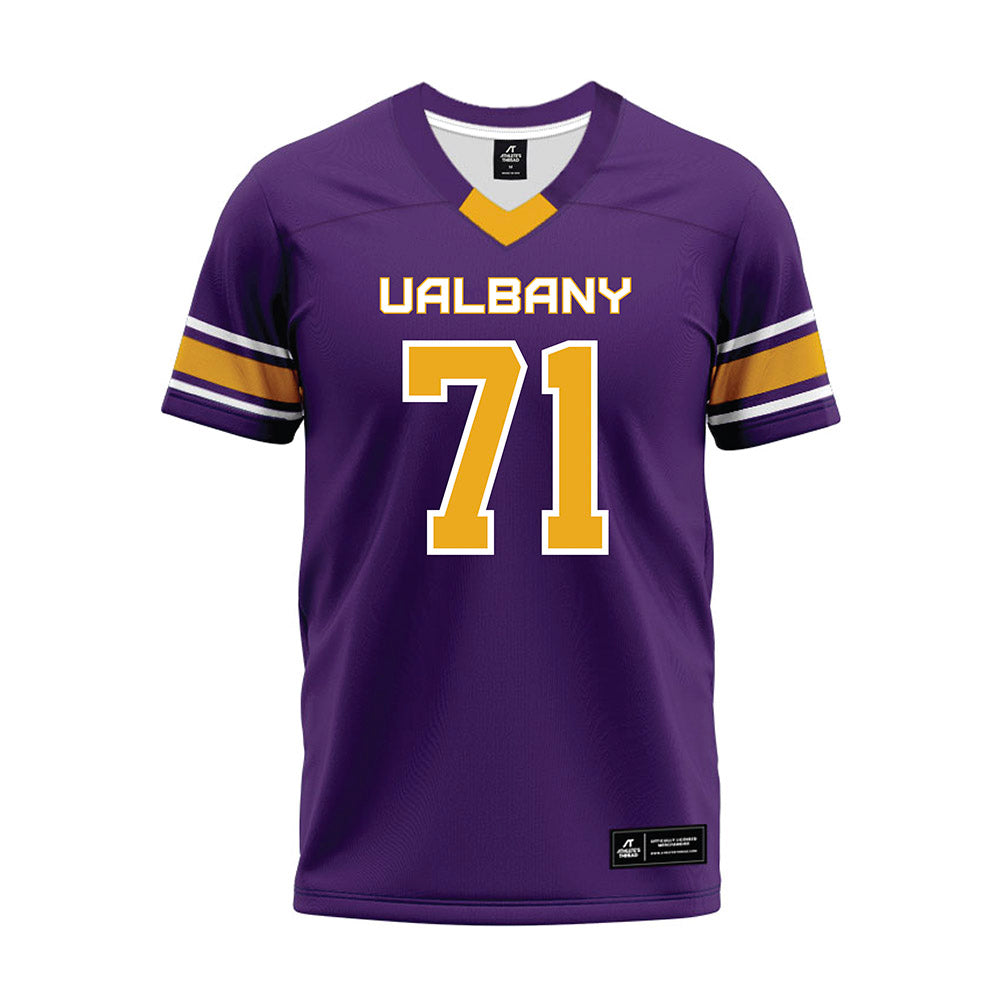 Albany - NCAA Football : Josh Gaffney - Purple Premium Football Jersey-0