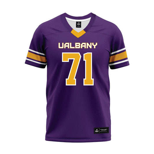 Albany - NCAA Football : Josh Gaffney - Purple Premium Football Jersey-0