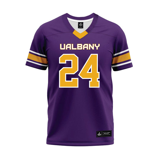 Albany - NCAA Football : Shamir Fredericks - Purple Premium Football Jersey-0