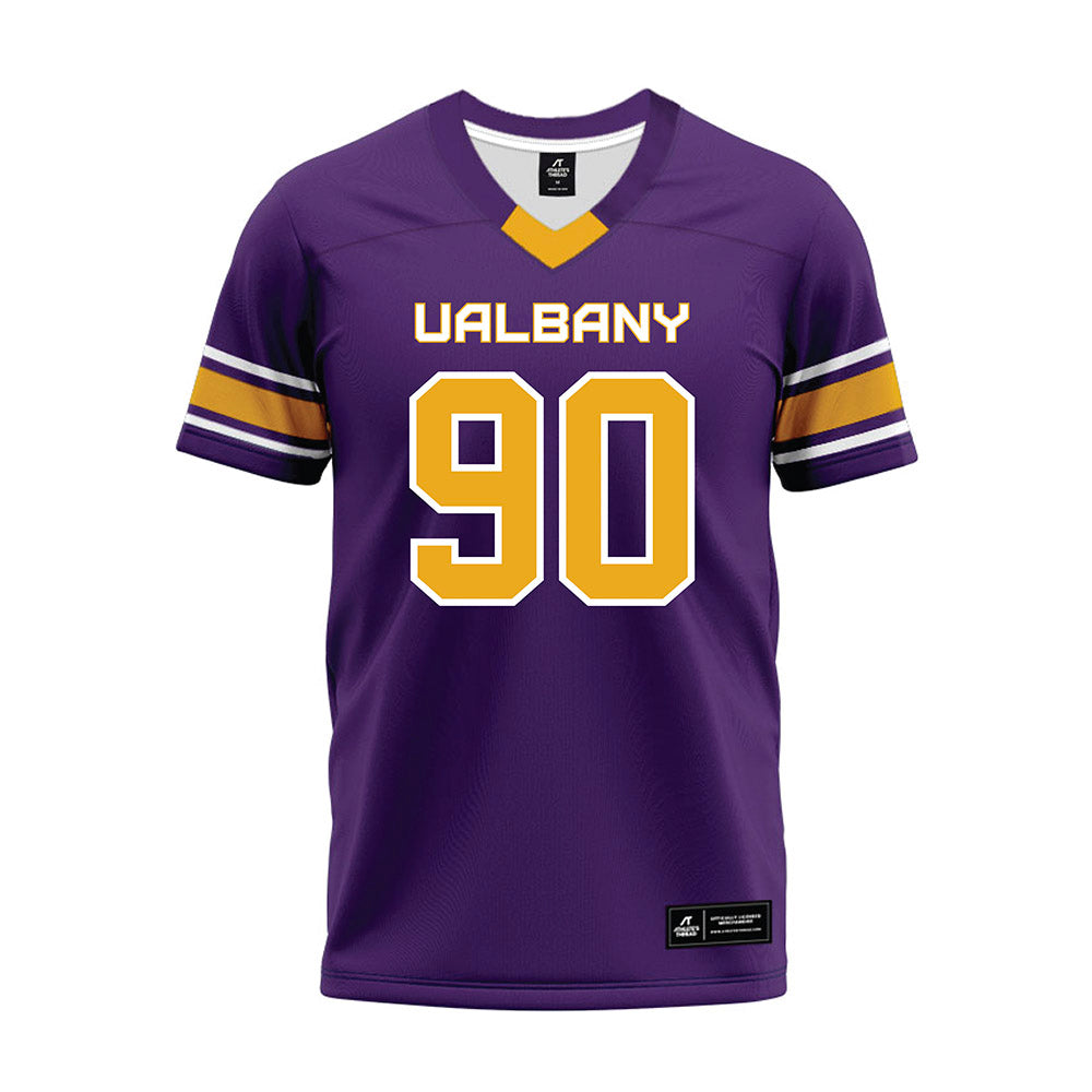 Albany - NCAA Football : Deshon Dodson - Purple Premium Football Jersey-0
