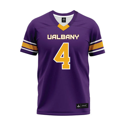 Albany - NCAA Football : Jasiah Barron - Purple Premium Football Jersey-0