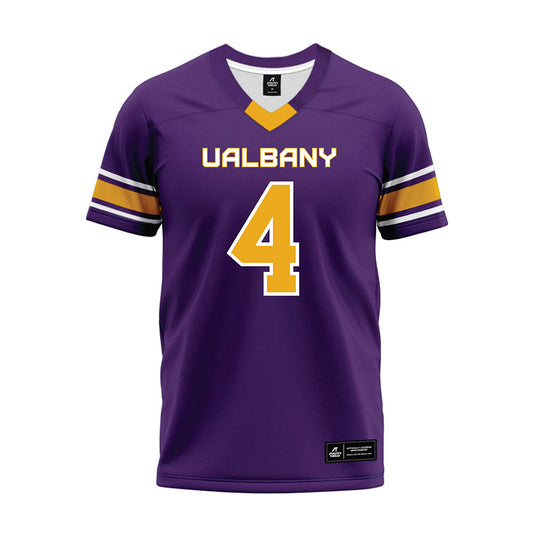 Albany - NCAA Football : Jasiah Barron - Purple Premium Football Jersey-0