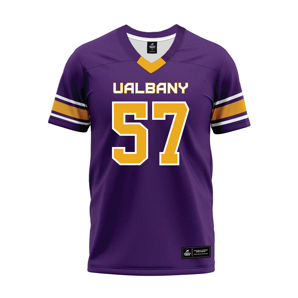 Albany - NCAA Football : Troy Berschwinger - Purple Premium Football Jersey-0