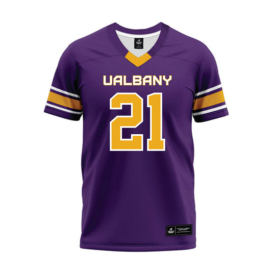 Albany - NCAA Football : Ervin Wiggins - Purple Premium Football Jersey-0