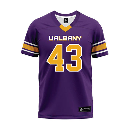 Albany - NCAA Football : Dove Eitzen - Purple Premium Football Jersey-0