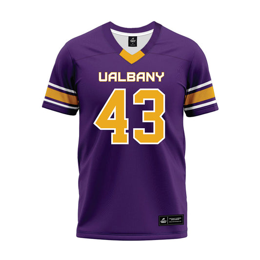 Albany - NCAA Football : Dove Eitzen - Purple Premium Football Jersey-0
