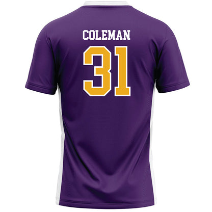Albany - NCAA Men's Lacrosse : Danny Coleman - Purple Lacrosse Jersey -1