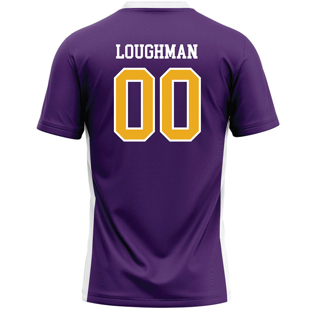 Albany - NCAA Men's Lacrosse : Carter Loughman - Purple Lacrosse Jersey -1